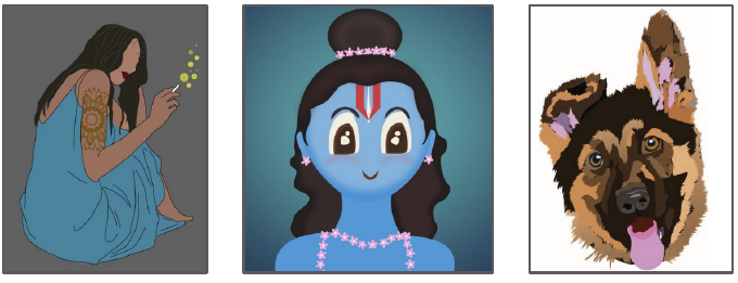 Digital illustrations by Divya