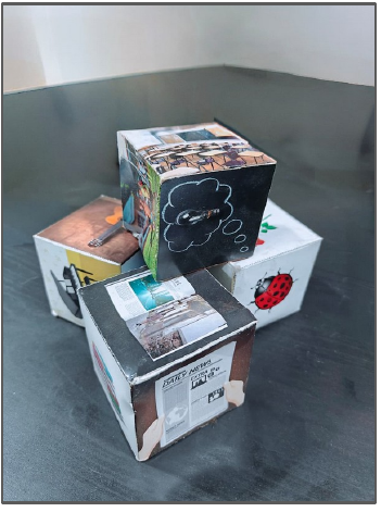 The original handmade physical Story Cube game